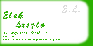 elek laszlo business card
